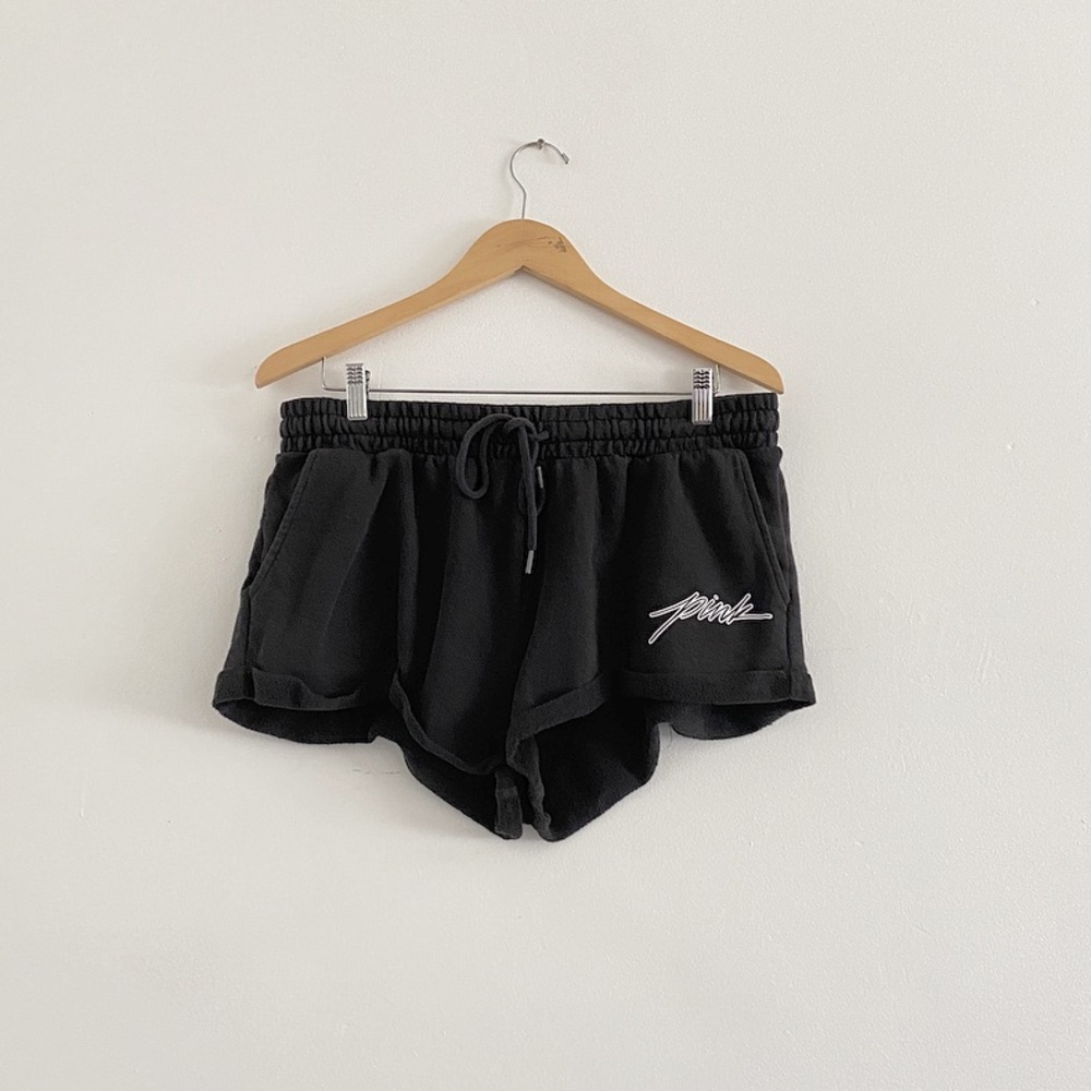 PINK VS large black lounge shorts
